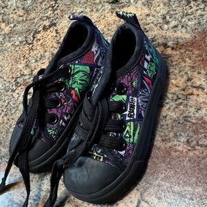 Natural Steps Black and Multicolor Kids Sneakers